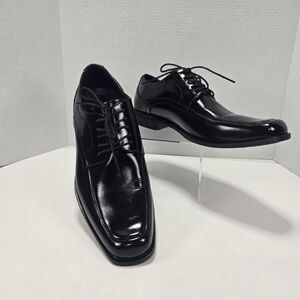 Stacy Adams Calhoun Men's Moc-Toe Black Leather Oxford Dress Shoes Size 12